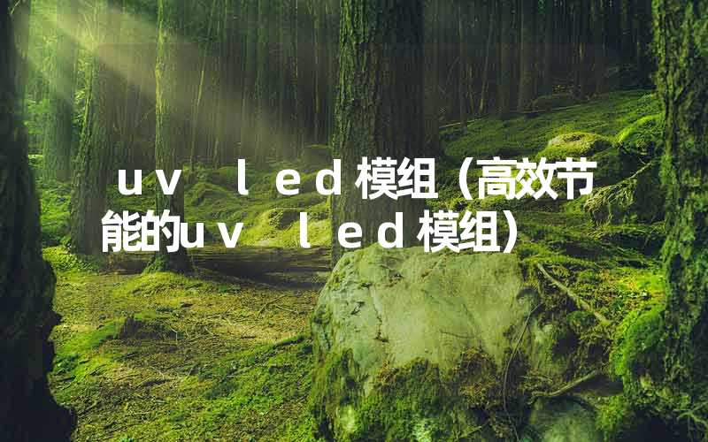 uv led模组（高效节能的uv led模组）